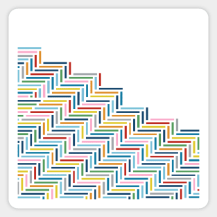 Herringbone Part Colorful Sticker